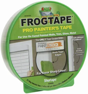 FrogTape 1358465 Pro Painter's Tape 1.41 Inch x 60 Yards Professional Painting