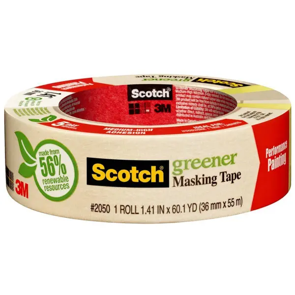 Scotch 2050-36A Painters Masking Tape 1.41 Inch x 60 Yards Beige General Painting
