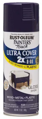 Rust-Oleum 249097 Painters Touch 2x Spray Paint 12 Oz Gloss Purple Bold Colors