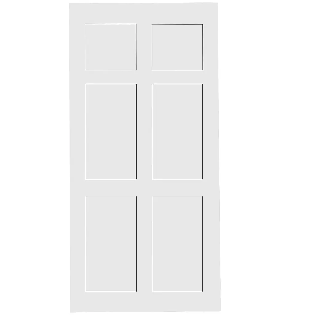 28 Inch X 84 Inch Six Panel Real Primed Door Slab DIY Panel Door Modern Interior Door rnb