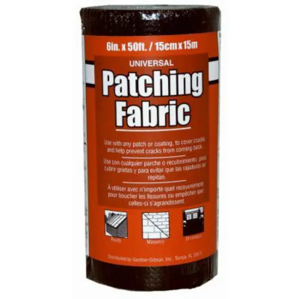 Gardner-Gibson 4502-GA Universal Patching Fabric 6 Inch Width 50 Foot Length Black