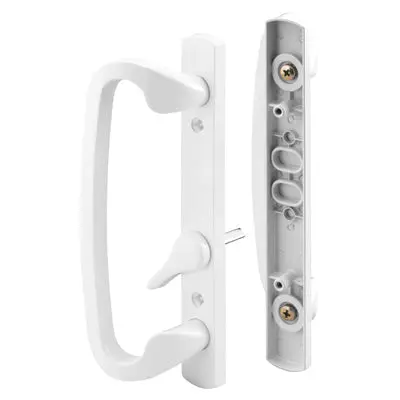 Slide-Co 144078 Reversible Sliding Patio Door Handle Set 3-15/16 Inches White