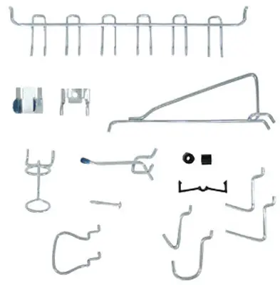 Crawford 1851A Locking Peg Hook Assortment 47-Piece Retail Display Organization