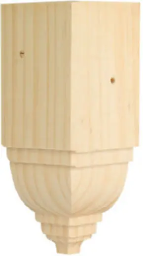 Waddell Inside Crown Trim Pine Block Moulding 6.75 x 3.25 x 3.25 Inches
