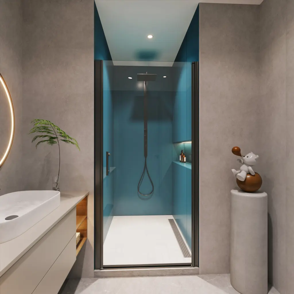 1 3/8 Inch Universal Pivot Shower Door Open Outside 1/4 Inch Glass Bathroom Hardware pro shower