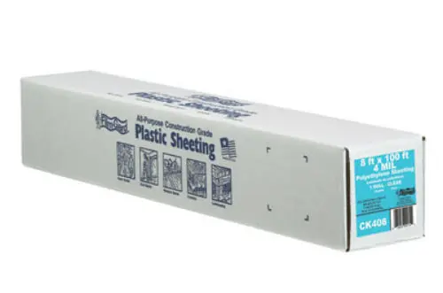 Film-Gard 625904 Polyethylene Construction Sheeting 8 Feet X 100 Feet 4 Mil Clear