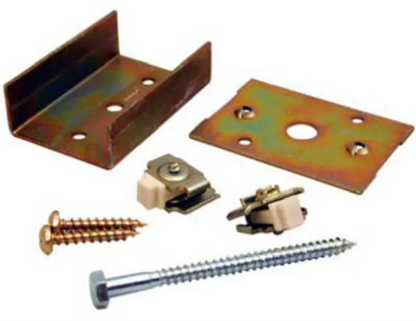 Johnson Hardware 1555PPK3 Converging Pocket Door Kit Yellow Zinc Plated Steel