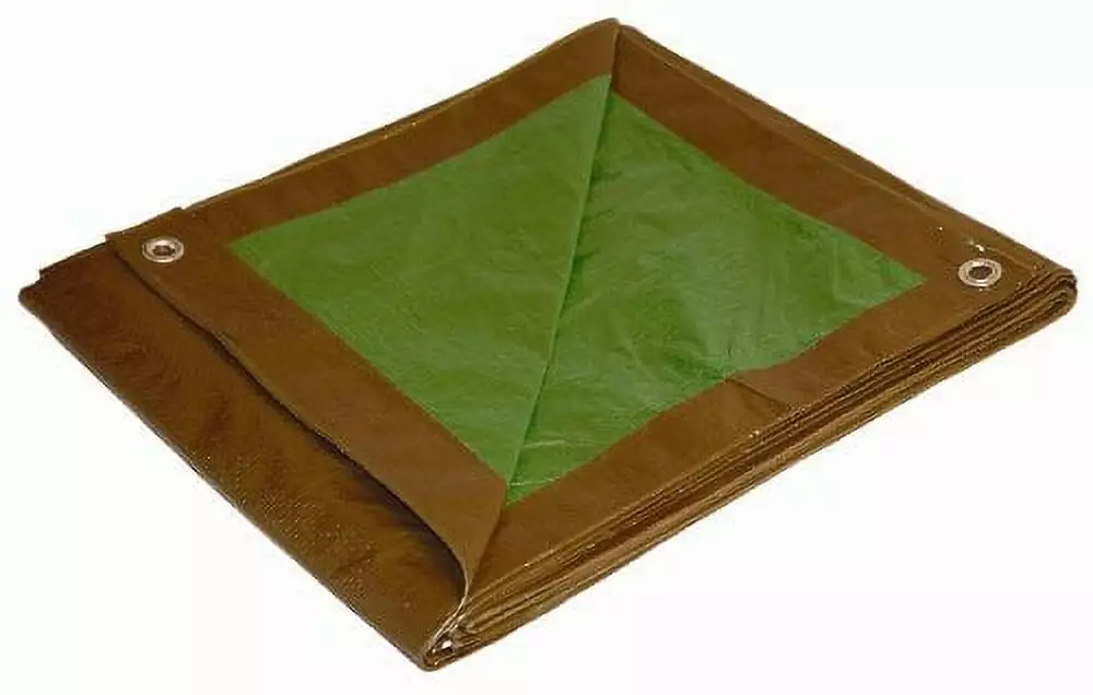 12x30 Multi-Purpose BrownGreen Medium Duty DRY TOP Poly Tarp