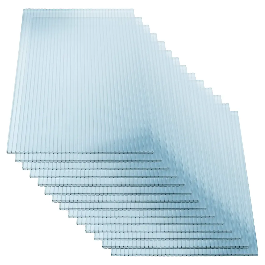 14 Pieces Set 2' W X 4' L Polycarbonate Panel Twin Wall Panels stellacaeli homeware