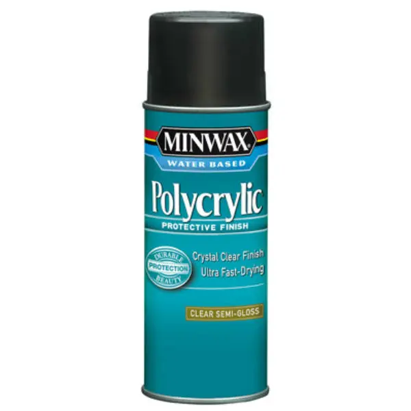 Minwax Water Based Polycrylic Protective Finish 11.5 Oz Clear Semi Gloss