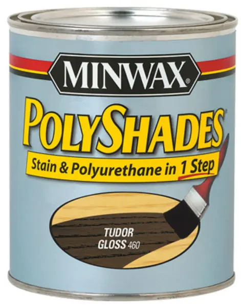 Minwax 214604444 PolyShades Tudor Gloss Stain & Polyurethane 1/2 Pint