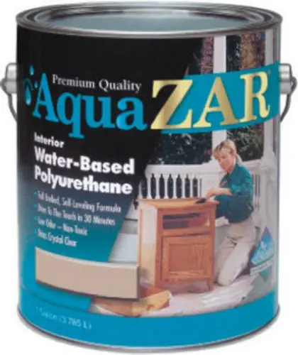 Aqua ZAR 32413 Interior Water-Based Polyurethane Clear Gloss 1 Gallon