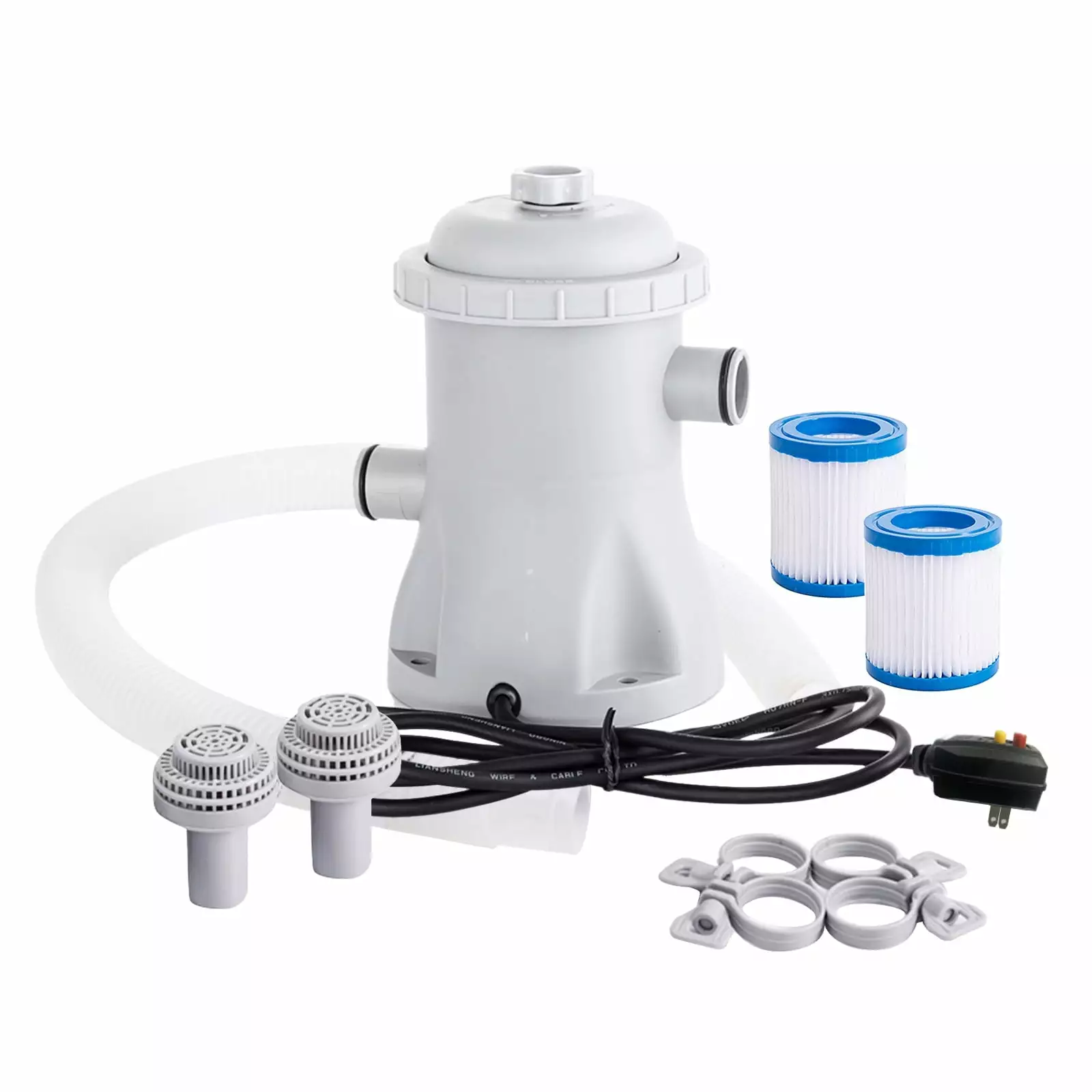330 GPH Pool Filter Pump Above Ground Paddling Pools 2 Cartridges Bearbf