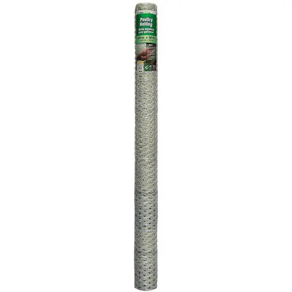 YardGard 308444B Galvanized Poultry Netting 20-Gauge 1 Inch Mesh 60 Inch x 50 Feet Chicken Wire