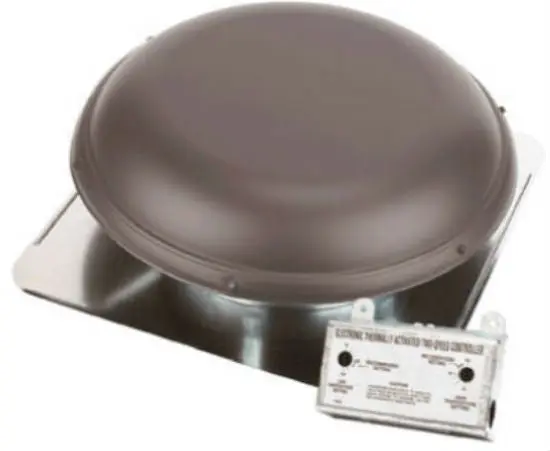 Air Vent 53833 Roof Mounted Power Attic Ventilator Gray