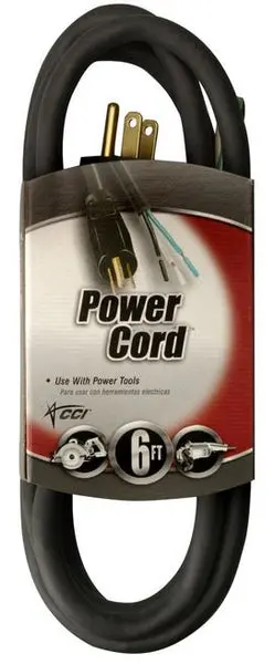 Coleman Cable 098570008 SJEO Replacement Power Supply Cord Black 14/3 6 Feet