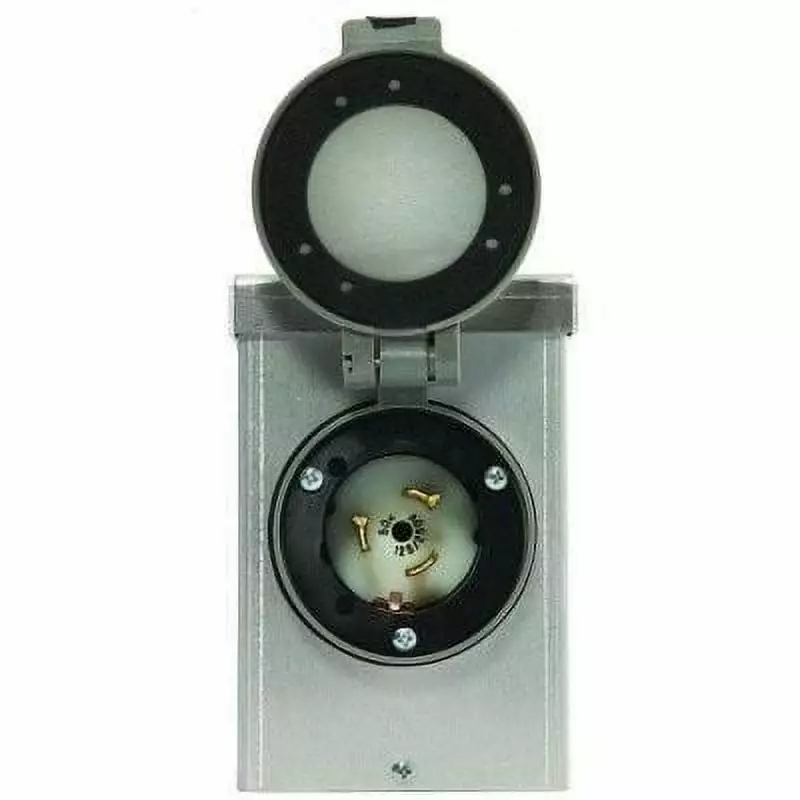Generac 6347 Aluminum Enclosure Power Inlet Box Flip Lid 125/250 Volt AC 50 Amp