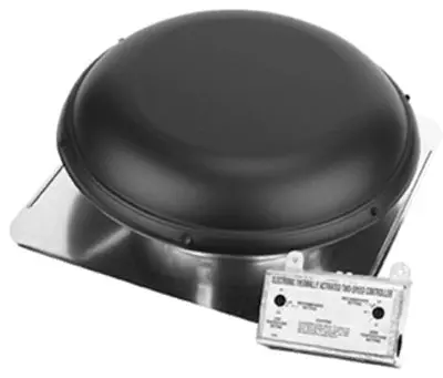 Air Vent 53847 All Season Roof Mounted Power Attic Ventilator Black