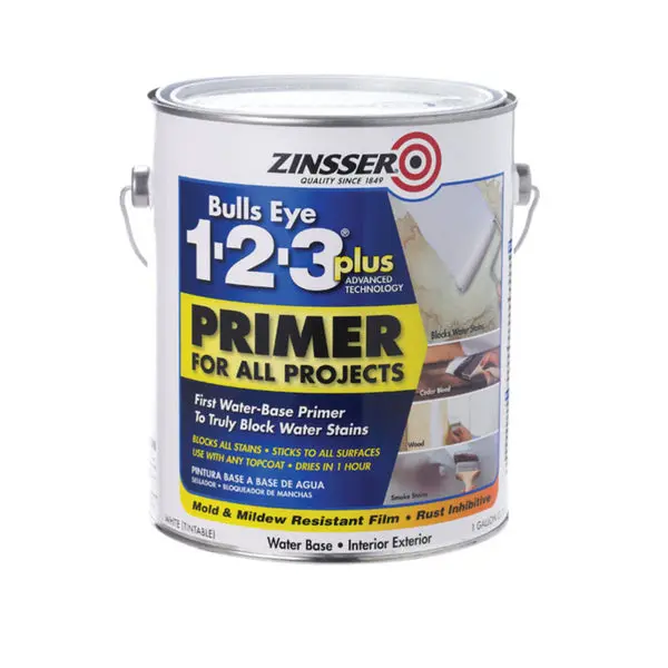 Zinsser 249937 Bulls Eye 1-2-3 PLUS Water-Based Primer 1-Gallon