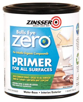 Zinsser Bulls Eye Zero VOC Interior Exterior Primer Sealer 1 Qt