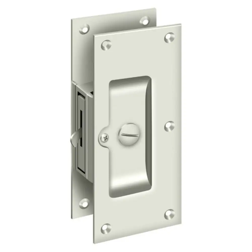 Decorative Privacy Pocket Lock Antique Brass - Best Builders Hardware Equipment Deltana