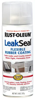 Rust-Oleum Stops Rust LeakSeal Flexible Rubber Coating Spray 12 Oz Clear Leak Repair