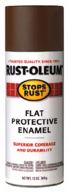 Rust-Oleum 214085 12 Oz Flat Brown Stops Rust Protective Enamel Spray Paint
