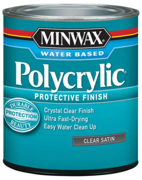 Minwax 233334444 Water Based Polycrylic Protective Finish, 1/2 Pint, Satin
