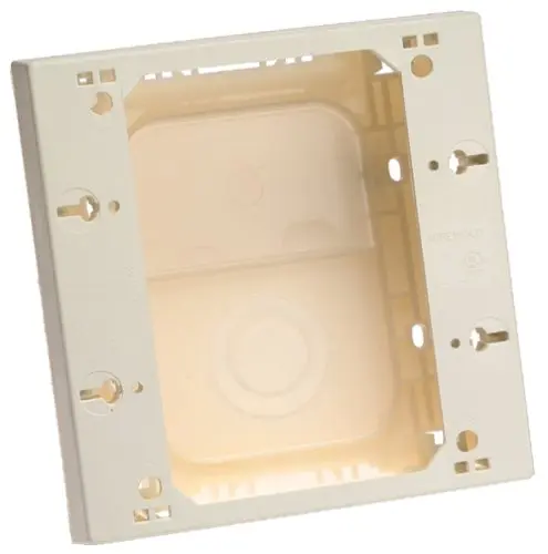 Wiremold NM3-2 Raceway 2-Gang Outlet Switch Box Plastic Ivory