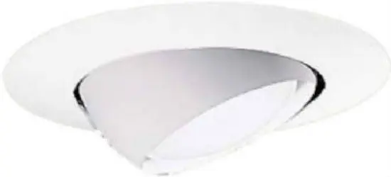 Halo 78P Eyeball Recessed Air-Tite Trim 6 Inch White