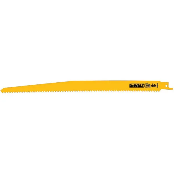 DeWalt DW4804 Taper Back Bi-Metal Reciprocating Saw Blades 6 TPI 12" 5-Pack