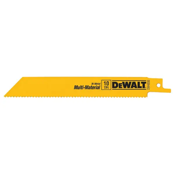 DeWalt DW4806 Straight Back Bi-Metal Reciprocating Saw Blades 10 TPI 6" 5-Pack