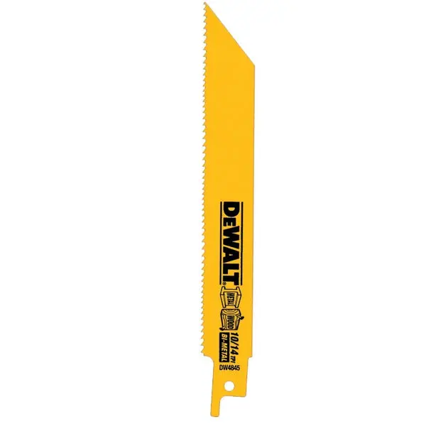 DeWalt DW4845-2 Straight Back Bimetal Reciprocating Saw Blades 10/14TPI 2-Pack
