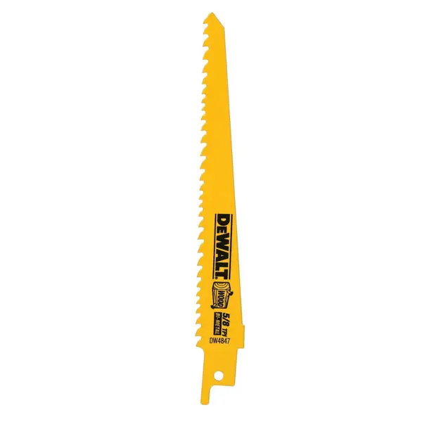 DeWalt DW4847 Taper Back Bi-Metal Reciprocating Saw Blades 5/8 TPI 6 Inch 5-Pack