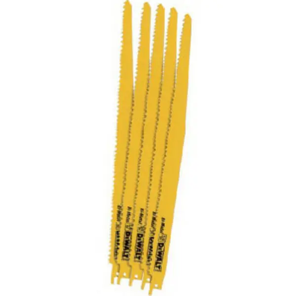 DeWalt DW4848 Taper Back Bi-Metal Reciprocating Saw Blades 5/8 TPI 9 Inch 5-Pack