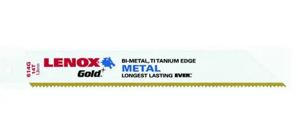 Lenox Gold Metal Reciprocating Saw Blades 14 TPI 6 Inch 5-Pack Cutting Metal
