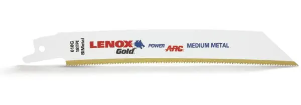 Lenox Gold Metal Reciprocating Saw Blades 18 TPI 6 Inch 5-Pack Precision Cutting