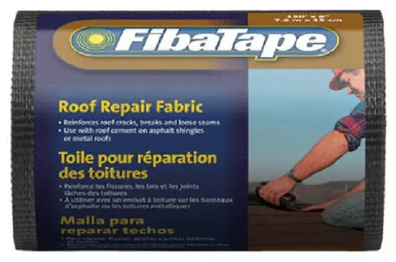 FibaTape FDW6598-U Mesh Roof Repair Fabric 6 x 150 Feet Black Roof Patching