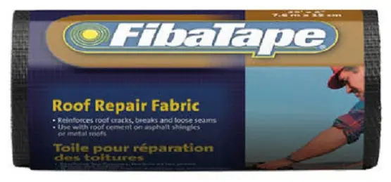 FibaTape FDW6597-U Mesh Roof Repair Fabric 6 x 25 Feet Black Leak Protection