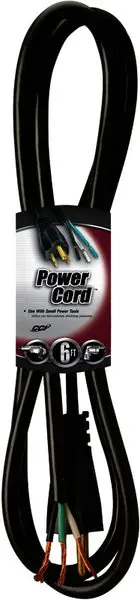 Coleman Cable 097168808 SJTW Replacement Power Supply Cord Black 14/3 6 Feet Heavy Duty