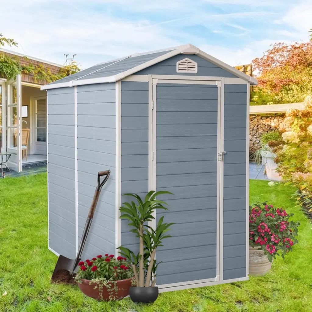 4x6 Feet Resin Outdoor Storage Shed Kit Patio Furniture w-540 wwc