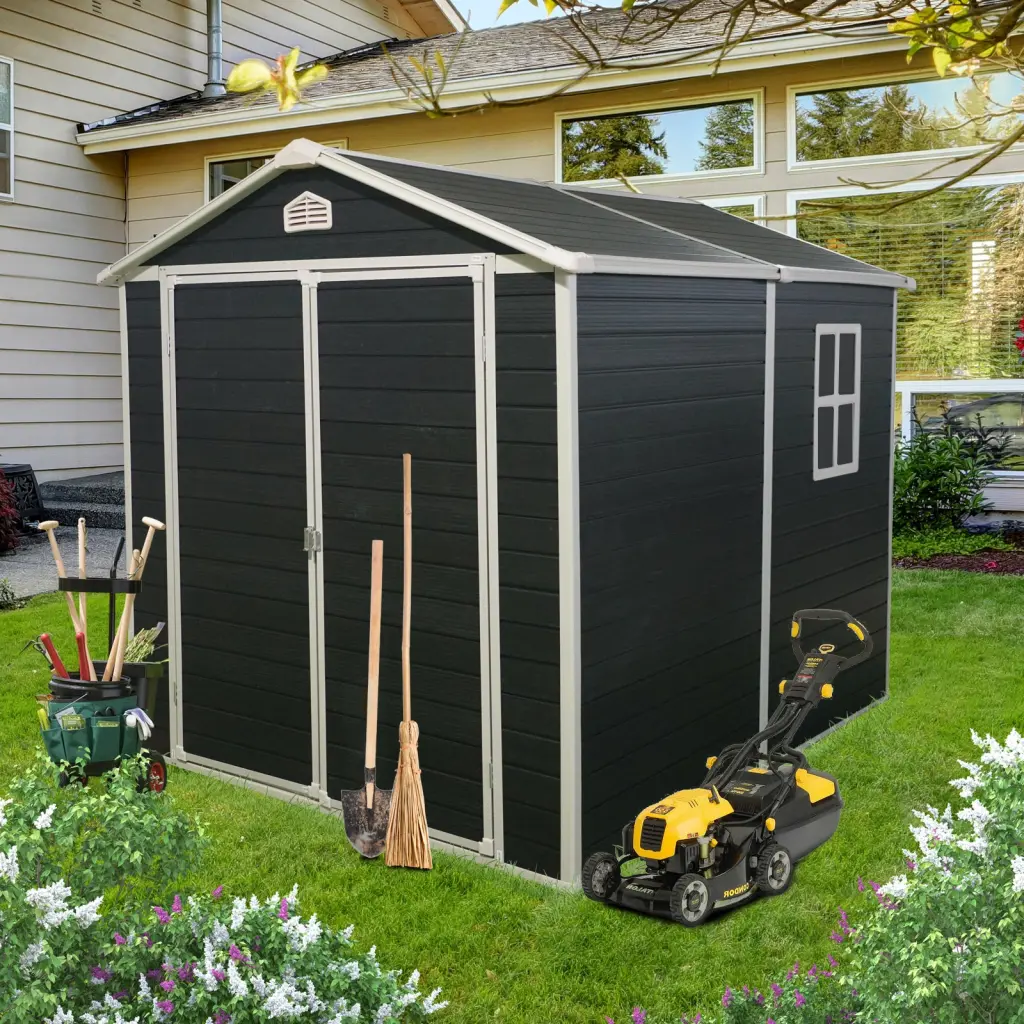 6x8 Feet Resin Outdoor Storage Shed Kit Patio Furniture Storage w-540 wwc