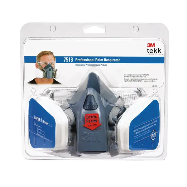 3M 7513PA1--PS Tekk Protection Professional Paint Spray Respirator Large
