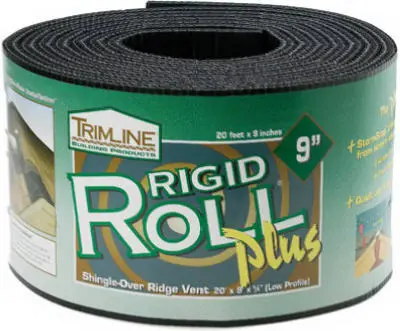 Quarrix 58785 Rigid Roll Plus Shingle-Over Ridge Vent 9" x 20'