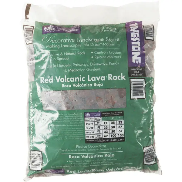 Pavestone Red Volcanic Lava Rock 0.5 Cu.ft. Decorative Landscaping Material