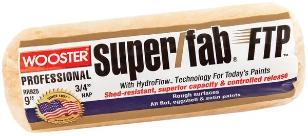 Wooster RR925-9 Super Fab FTP Roller Cover 3/4 Nap 9 Inch Paint Roller