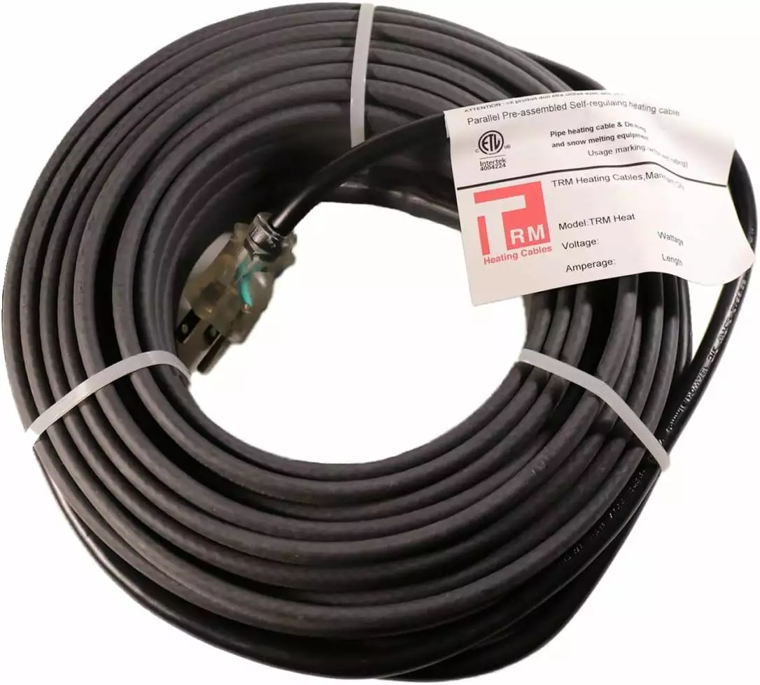TRM Self-Regulating De-Icing Roof Heating Cable Ice Dam Prevention And Snow Melting. Direct Plug- Wire Ice Melt And Heat T...
