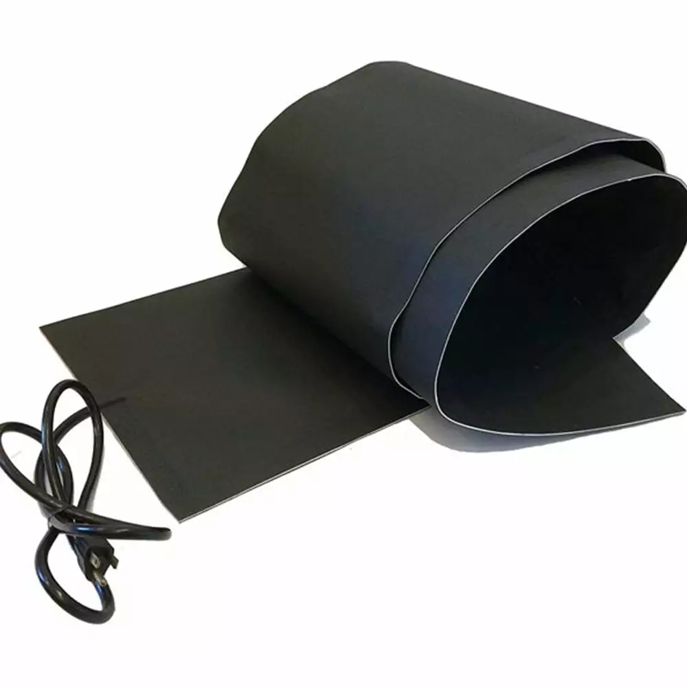 Roof Heating System | Ice & Snow Melting System 120 V. Sizes 30'ft x 13 inches. Black Roof Heating Systems