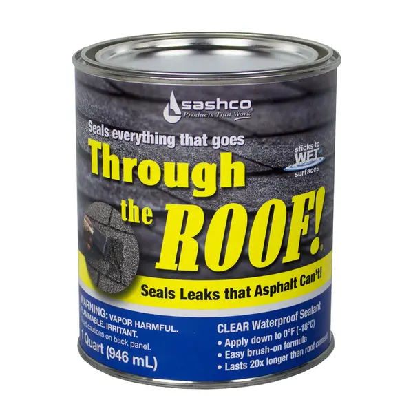 Sashco Through Roof Elastomeric Roof Sealant 1 Quart Clear