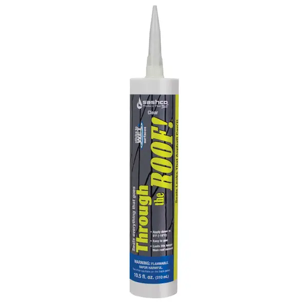 Sashco Through Roof Elastomeric Roof Sealant 10.5 Ounce Clear